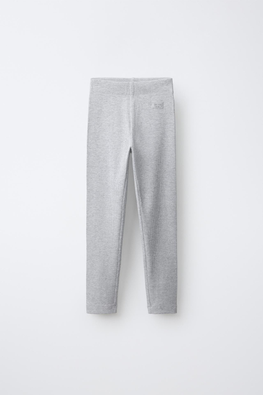 ZARA ЛЕГИНСЫ В РУБЧИК С ЭТИКЕТКОЙ, СЕРЫЙ МЕЛАНЖ