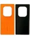Задняя крышка для Tecno Phantom X2 оранжевая (Orange) без стекла камеры
