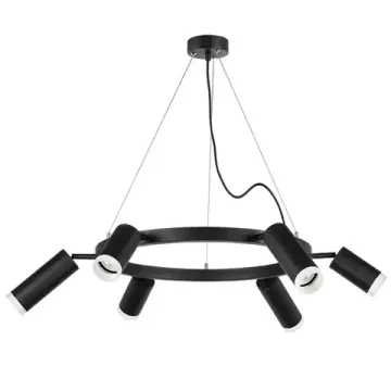 Люстра подвесная с акрилом 6*GU10 LR0163738730 черный Rullo Lightstar