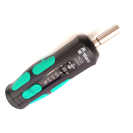 АКЦИЯ ДЕШЕВЛЕ 2026! Динамометрическая отвертка WERA Kraftform Safe-Torque Speed 7515 2-6 Нм, надёжный механизм срабатывания ключа с быстрым переключением на реверс и 5 значений момента затяжки по выбору 2-6 Нм и с 1 фиксированным положением WE-075815