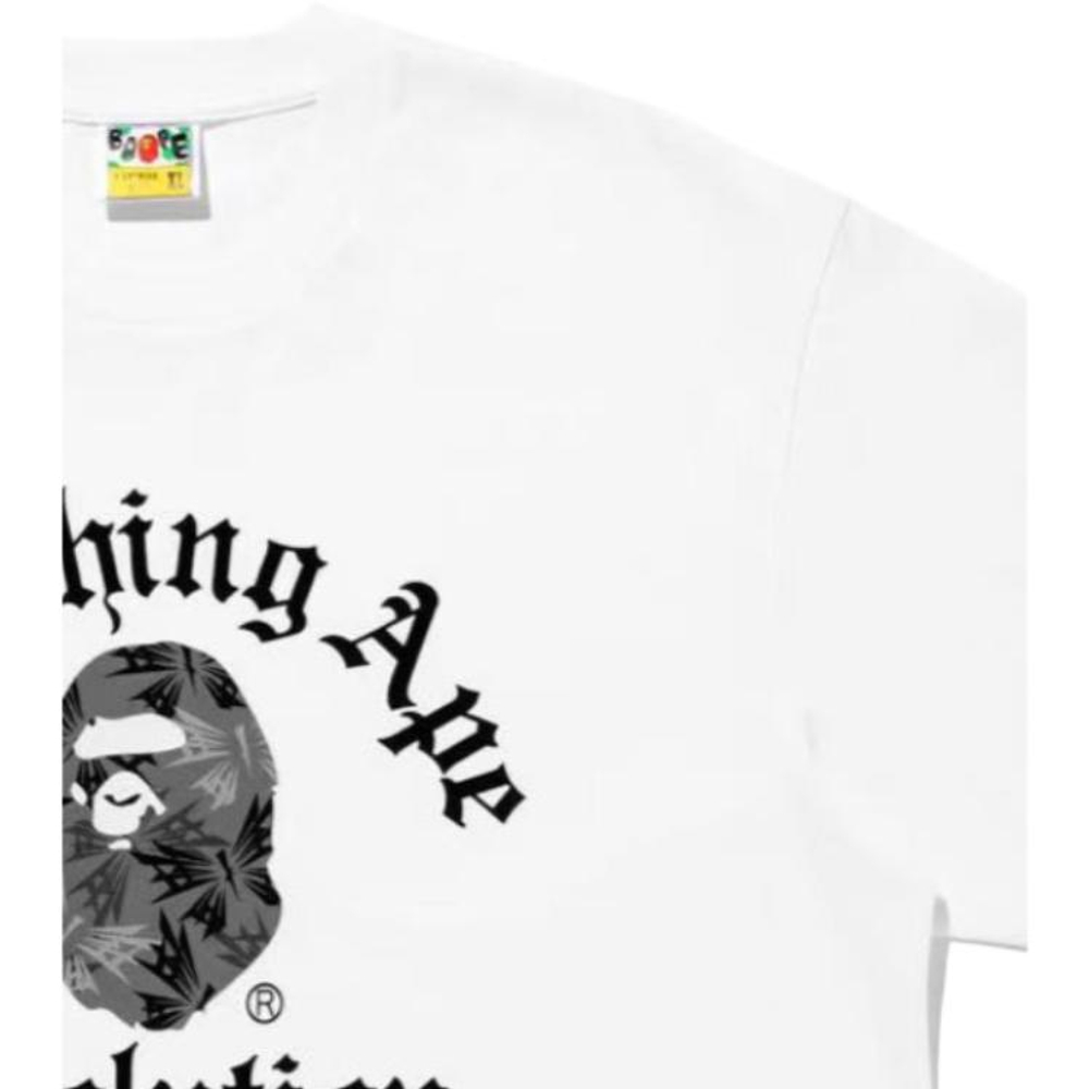 A Bathing Ape Bathing Ape Футболка Logo Pattern Regular Sleeve Bap Ss26 030 белый