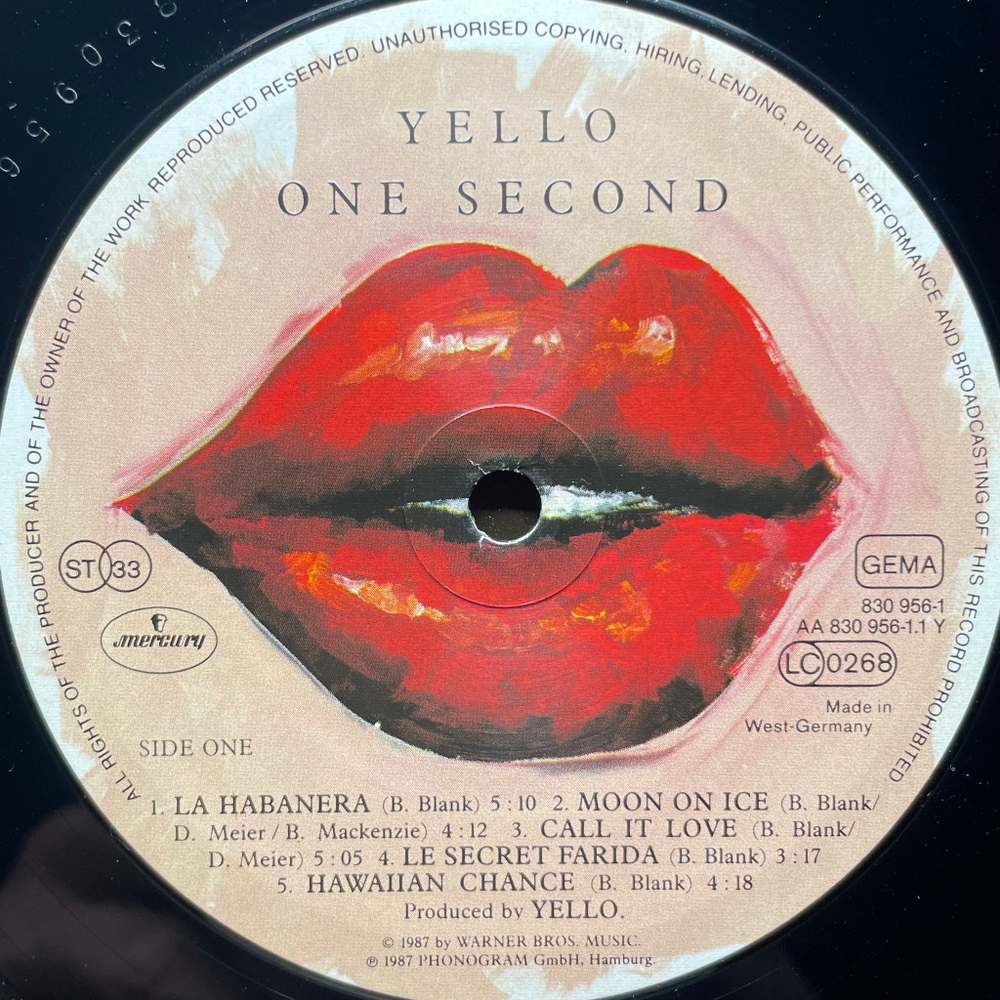 Yello - One Second (Германия 1987г.)