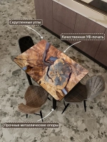 Обеденный стол "Годовые кольца" 90x60 см