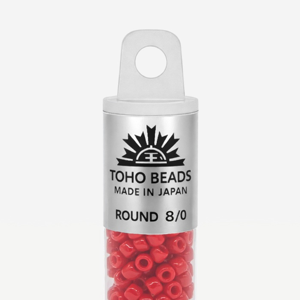 Японский бисер TOHO Round 8/0 (№45), непрозрачный глянцевый