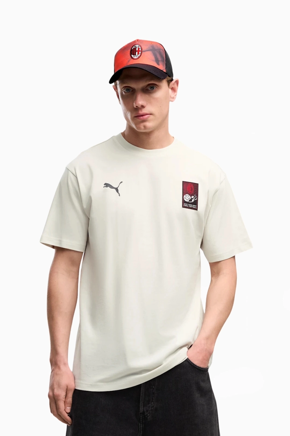 Футболка Puma AC Milan 26/27 ftblCulture Relaxed Tee - бежевый