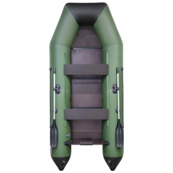 Лодка Аква 3200 С плоскодонная, 3200*1420*400 мм., цвет зеленый-черный