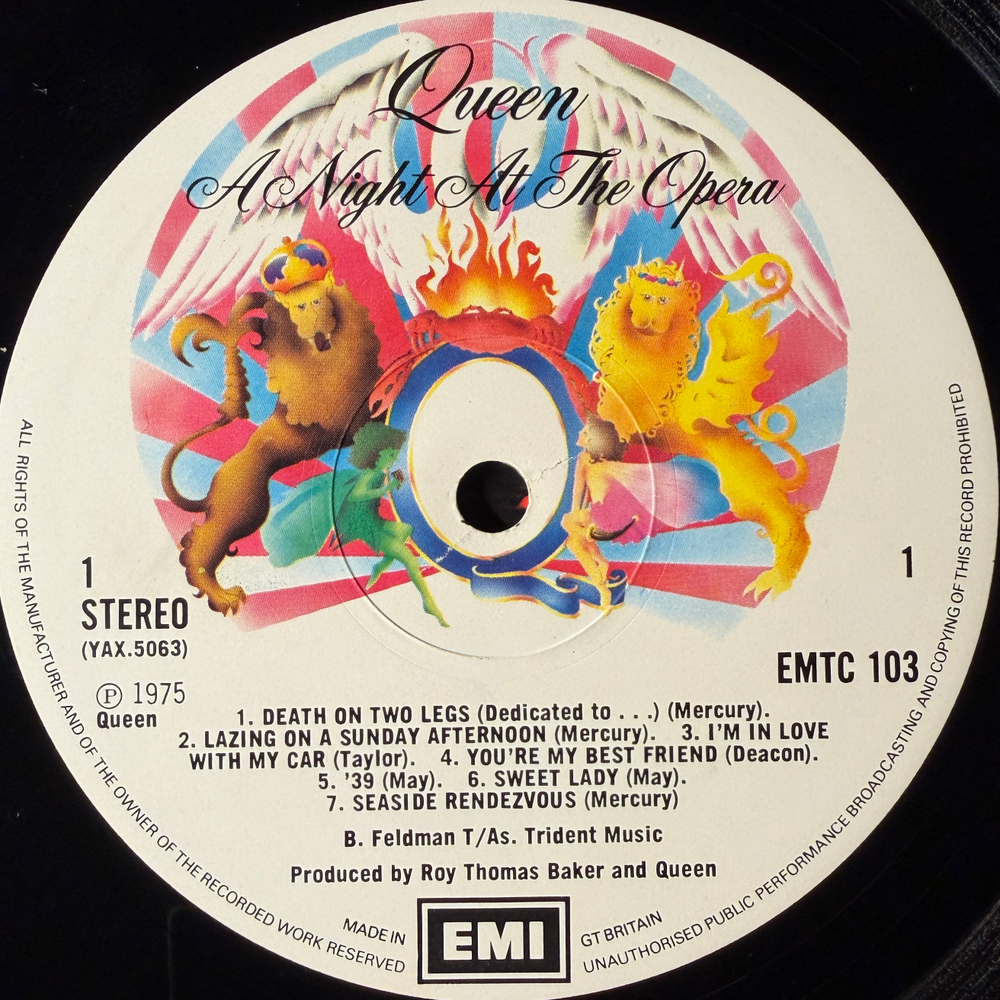 Queen ‎– A Night At The Opera (Англия 1975г.)