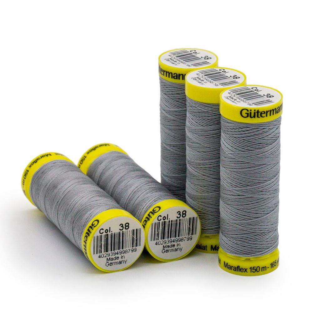 Нитки для трикотажа Gutermann Maraflex 120 (150 метров), 5 кат. | 038 св.серый