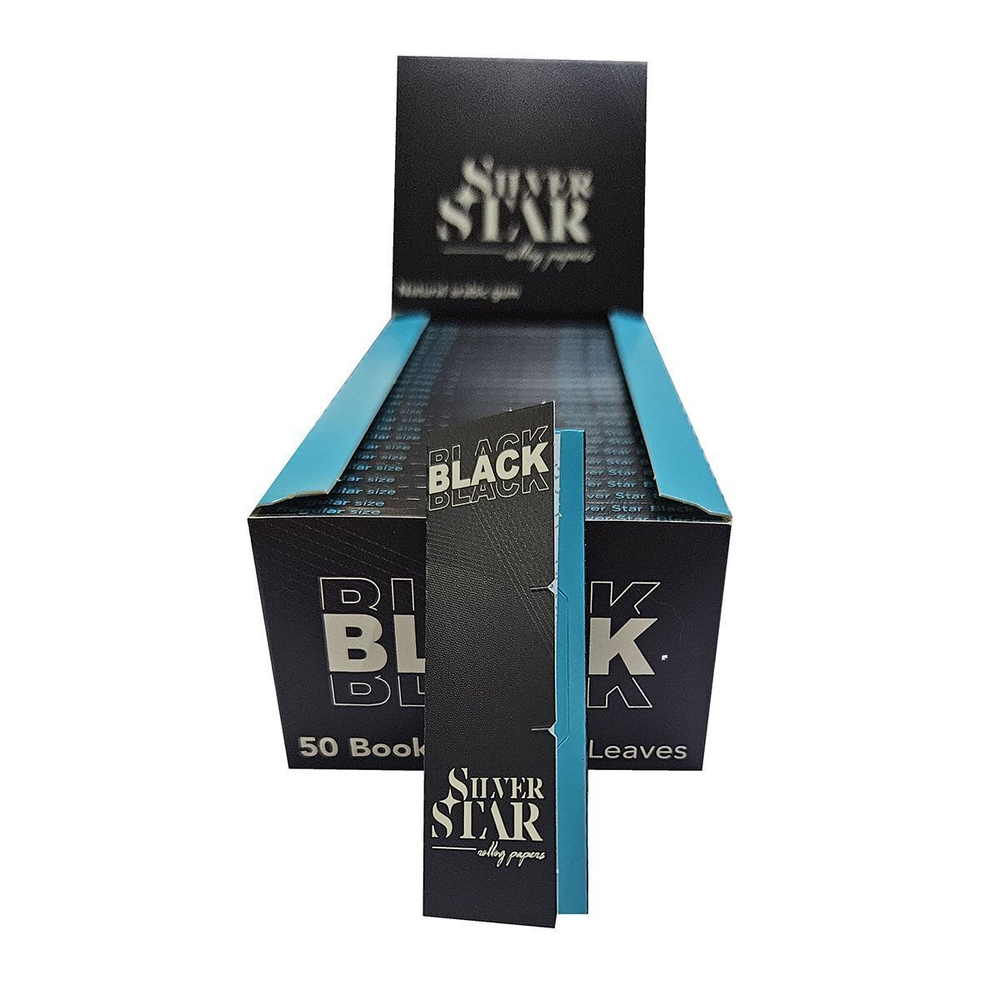 Бумага для сигарет блок "Silver Star" Black 70мм 12гр/м 50л*50шт