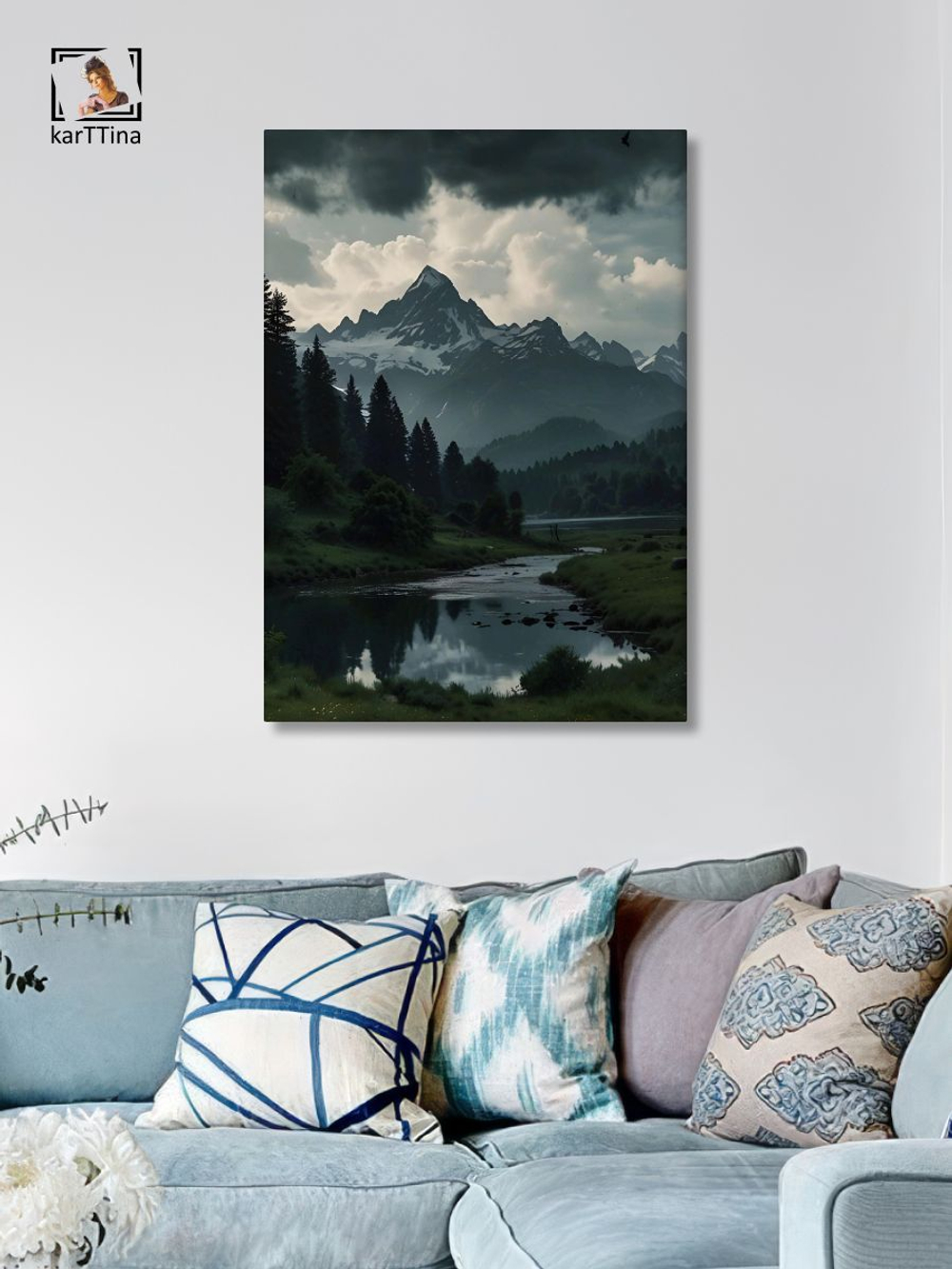 Картина Туманный склон интерьерная 50x70см 1шт.