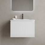 Тумба подвесная SANCOS Сноб Р 1.0 (Snob R 1.0) 590х445х406, c одним ящиком оснащенным доводчиками, Белый матовый (Bianco), арт. SNR1.060W