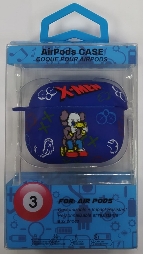 Силиконовый светящийся в темноте чехол для AirPods 3 Luxo Kaws рисунок №18