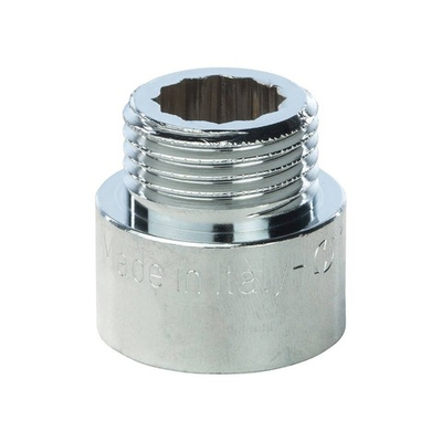 Удлинитель резьбовой STOUT SFT 0002 - 1/2" длина 15 мм (ВР/НР, латунь хромированная)