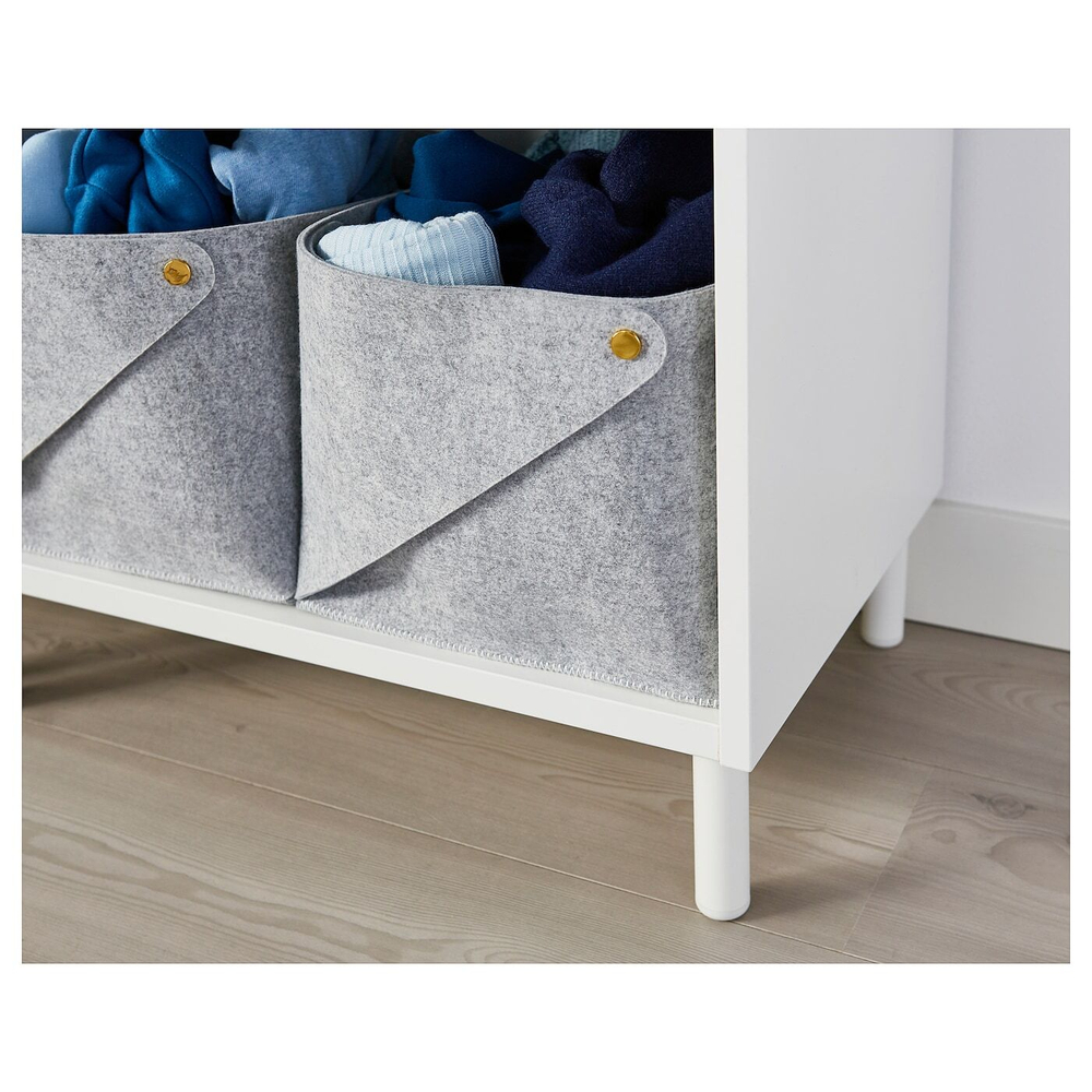 IKEA LÄTTHET (ИКЕА ЛЭТТЕТ) — Ножка, белый/металлик, 11 см, фото 3