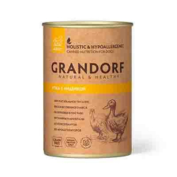 GRANDORF Консервы для собак Утка с Индейкой, 400гр