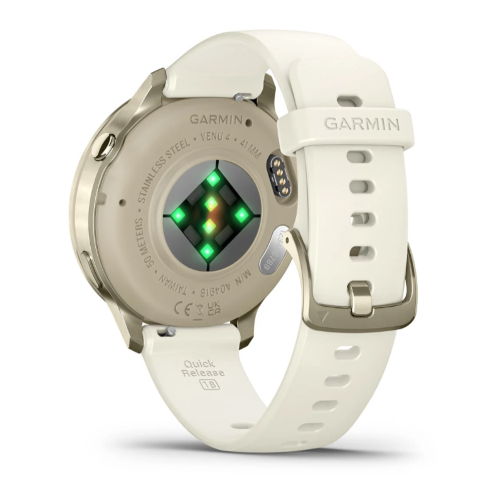 Смарт часы Garmin Venu 4 - 41мм Lunar Gold with Bone Silicone Band