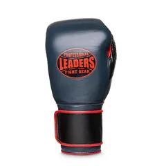 ПЕРЧАТКИ БОКСЕРСКИЕ LEADERS SUPER SERIES CUSTOM GR/BK/RD  серый/черный