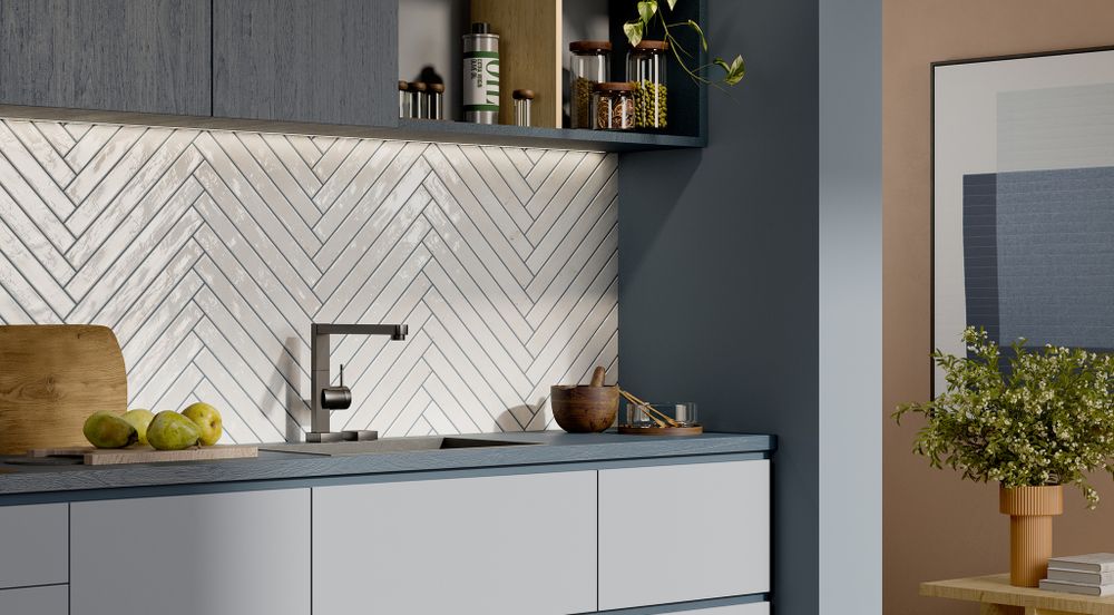 Ригельная плитка Rondine Colors White 450x48x9,12