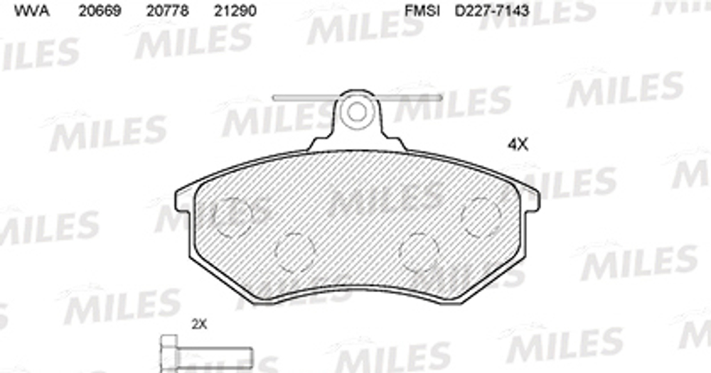 MILES - E100017-MLS - Brake Pad Set, disc brake