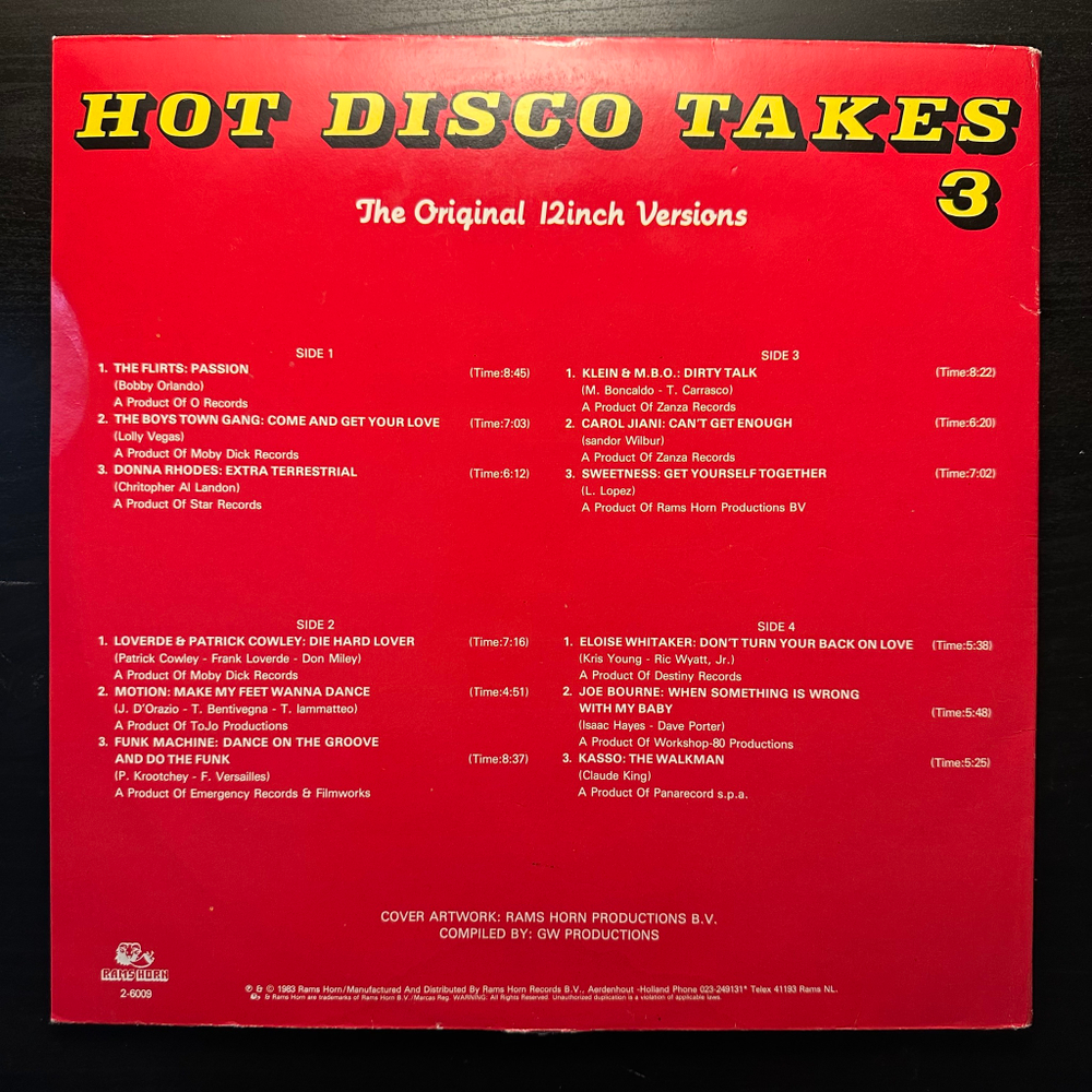 Hot Disco Takes - 3 2LP (Голландия 1983г.)