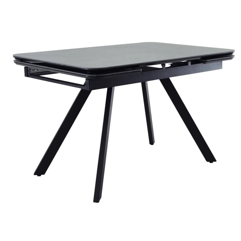 Стол Bradex Home Arthur раскладной 120-184x80x75см, керамогранит чёрный мрамор Greys Black, чёрный