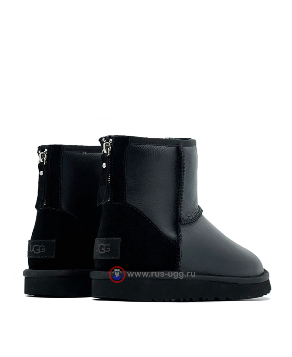 MEN'S CLASSIC MINI ZIP METALLIC Black