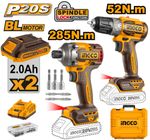 Набор 20В BL винтоверт 285Нм и шуруповерт 52Нм SUPER INGCO CKLI20272 INDUSTRIAL