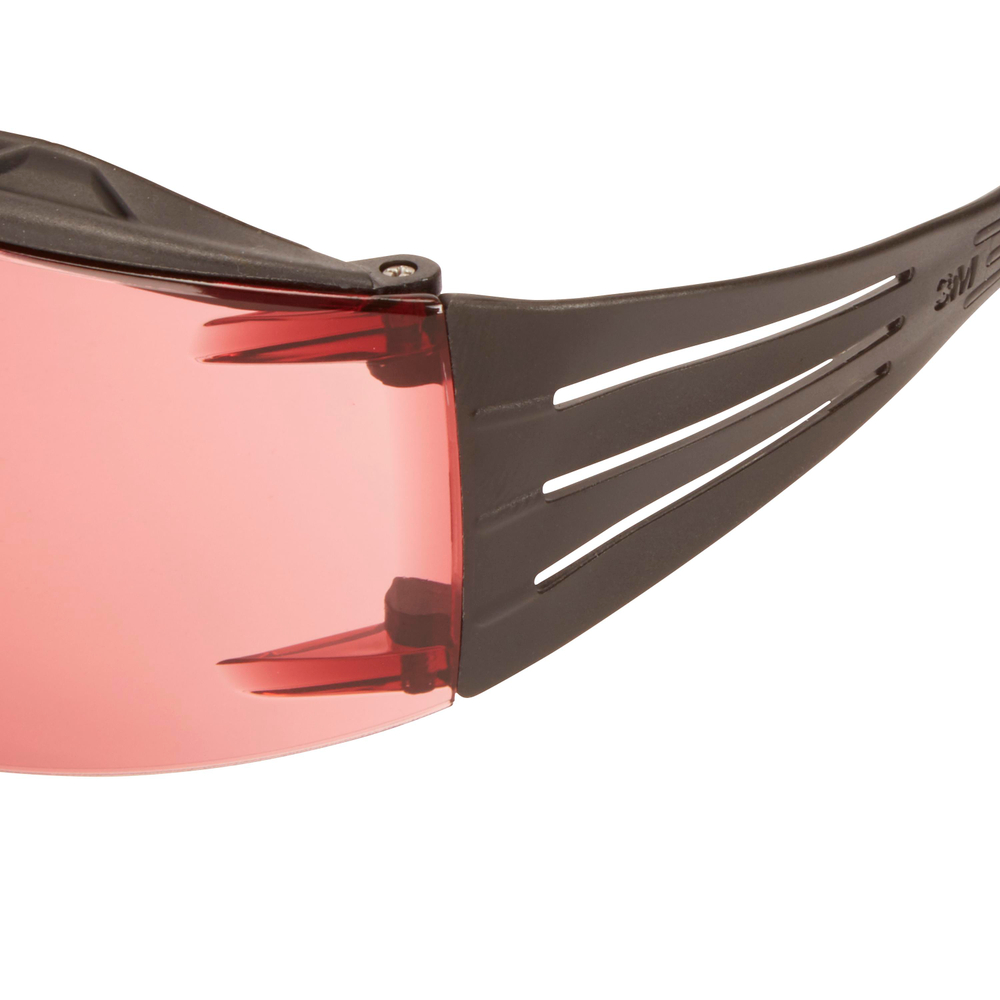 Очки открытые защитные с покрытием Scotchgard™ Anti-Fog (K&N), цвет линз алый, черные дужки