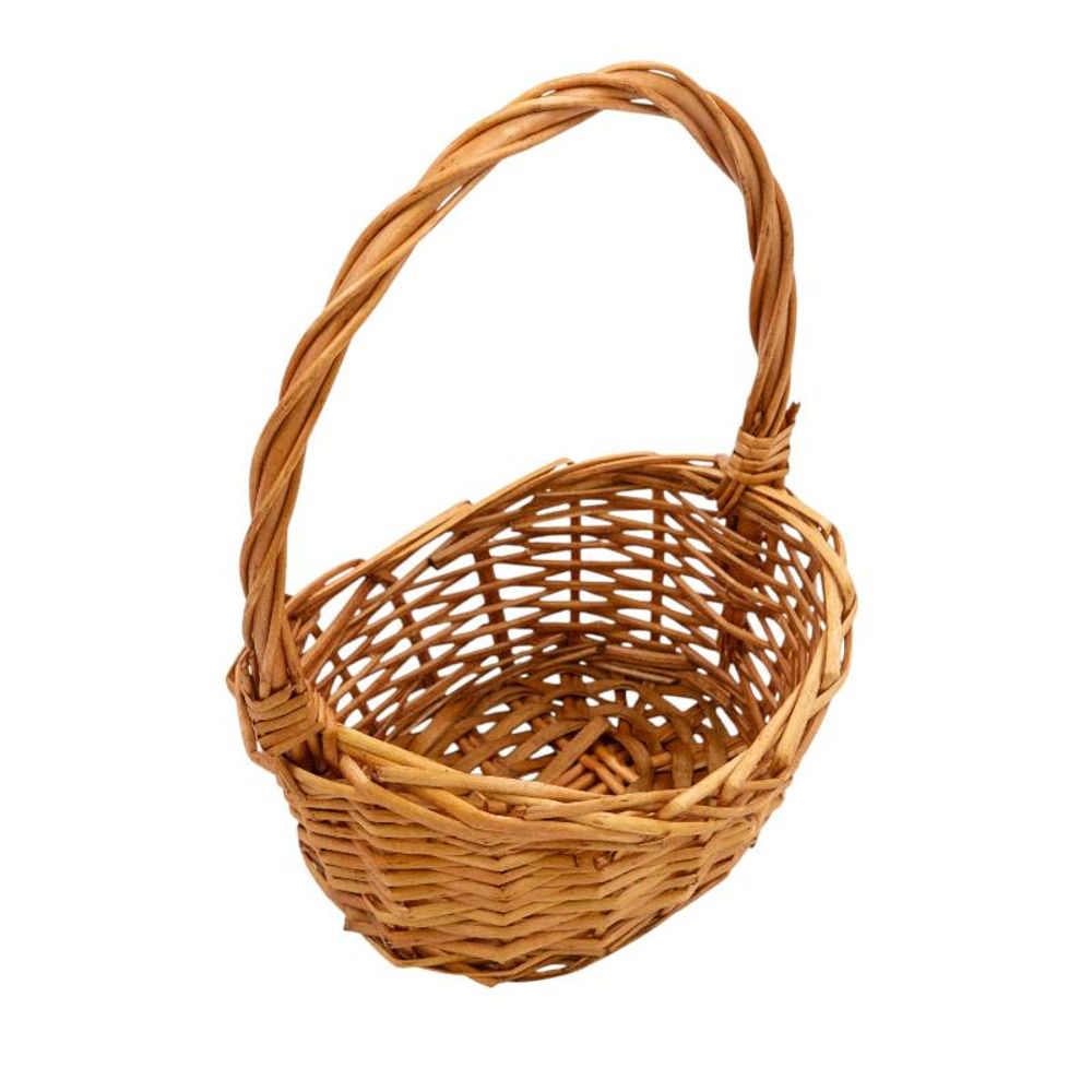 Корзина плетеная с ручкой, 26*18*10 Ива, медовый