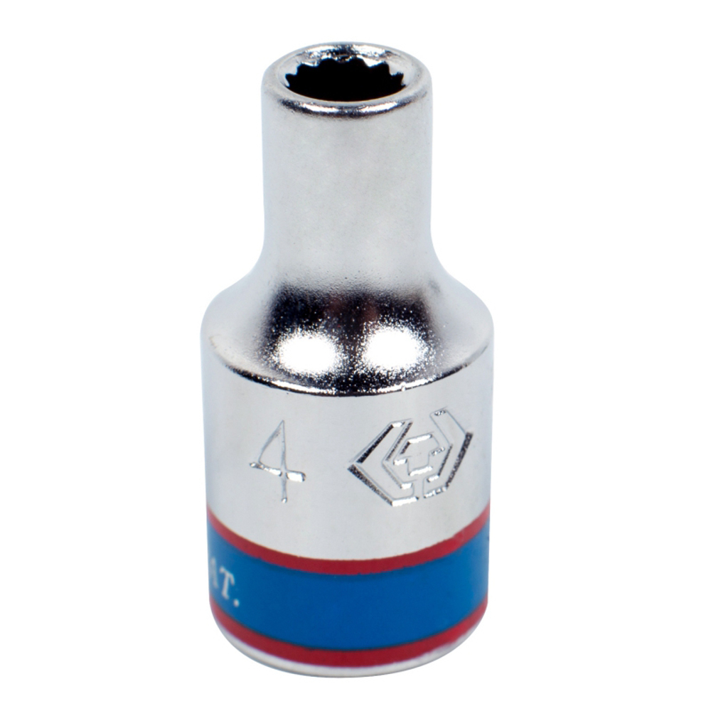 Головка торцевая стандартная двенадцатигранная 1/4", 4 мм KING TONY 233004M