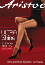 Однородные колготки с блеском Ultra Shine (Размер: S) (Цвет: мокрый асфальт)