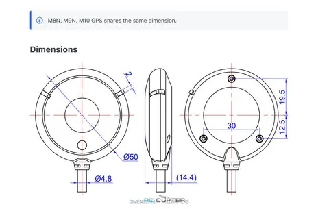 Модуль GPS Holybro pix32 GPS M9N