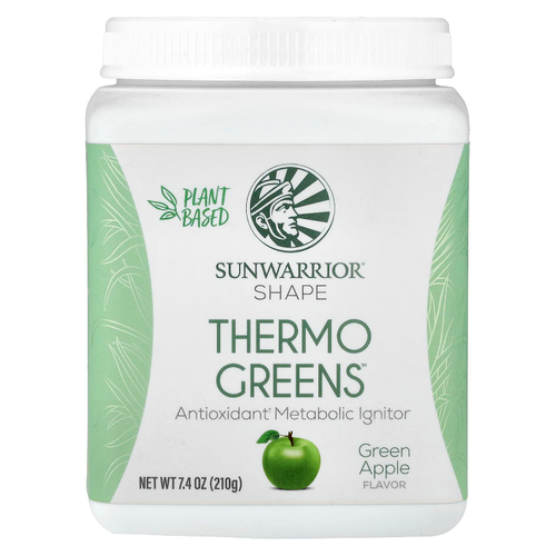 Sunwarrior, Shape, Thermo Greens™, со вкусом зеленого яблока, 210 г (7,4 унции)