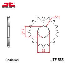 JT JTF565.16RB звезда передняя (ведущая), 16 зубьев