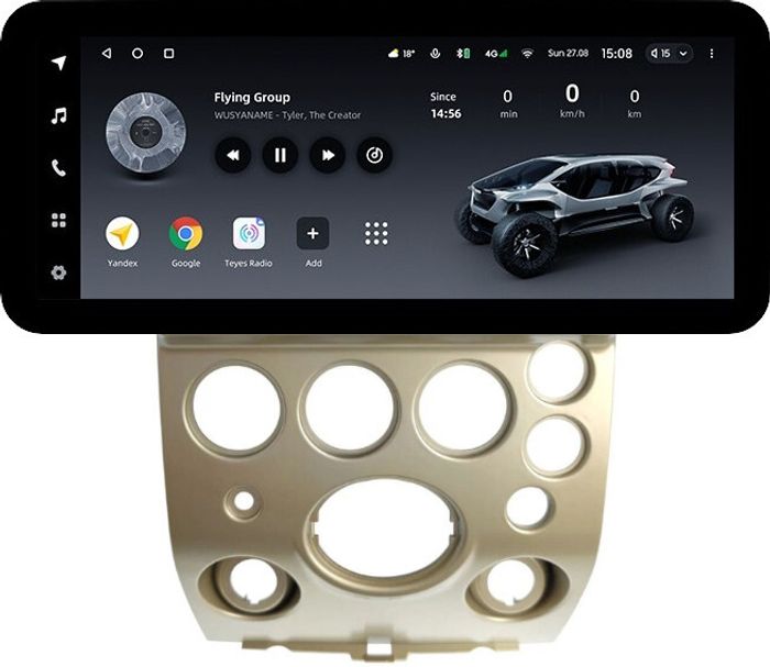 Магнитола для Infiniti QX56 JA60 2004-2007 (поддержка Bose) - Teyes LUX ONE ROUND монитор 12.3" 2K QLED на Android 10, Быстрая, CarPlay, 4G SIM-слот