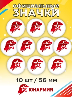 Значок ЮНАРМИЯ 10 шт 56 мм