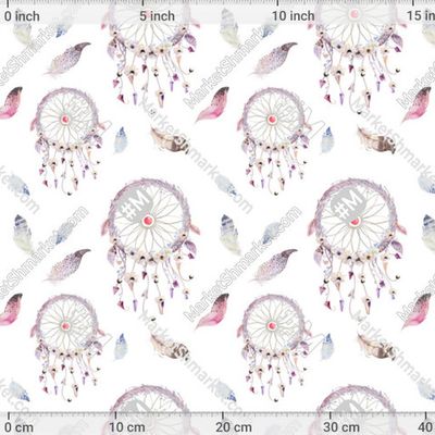 Акварель Ловец Снов на Белом Watercolor Dream Catcher White by JuliaPop 270 DPI