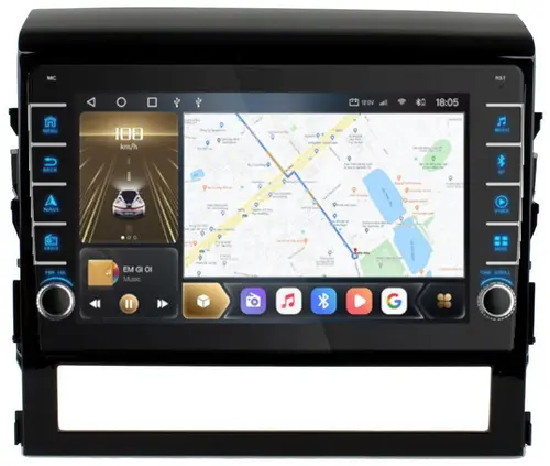 Магнитола для Toyota Land Cruiser 200 2015-2021 (без JBL) - Kuberg OL-9618 (кнопки и крутилки), Android 12, Быстрая, CarPlay, 4G SIM-слот