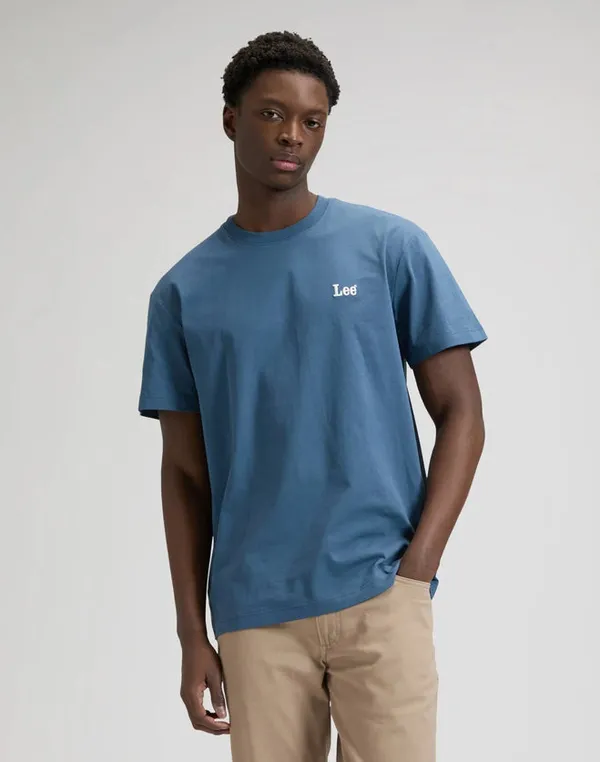 Футболка мужская LEE SS SMALL LOGO TEE ACADEMY BLUE