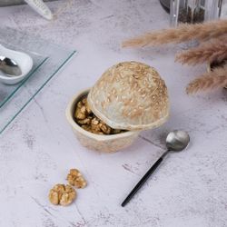 Салатник 160 мл 9,8*9,3 см h11/5,2 см для закусок с крышкой Walnut Pearl Frutti di Mare P.L. [1]