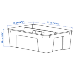 IKEA SAMLA  (ИКЕА САМЛА)  -  Вставка для контейнера 11/22 л - прозрачная 37x25x12 см