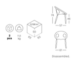 Кресло пластиковое Scab Design Natural Drop, венге, тортора
