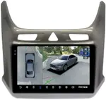 Магнитола для Chevrolet Cobalt 2011+, Ravon R4 (рамка серый глянец) - Teyes CC3-2K-360 монитор 9.5" 2K QLED на Android 10, Быстрая, CarPlay, 4G SIM-слот, 4 камеры в комплекте