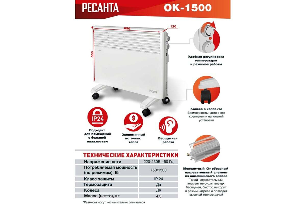 Конвектор Ресанта ОК-1500 67/4/23