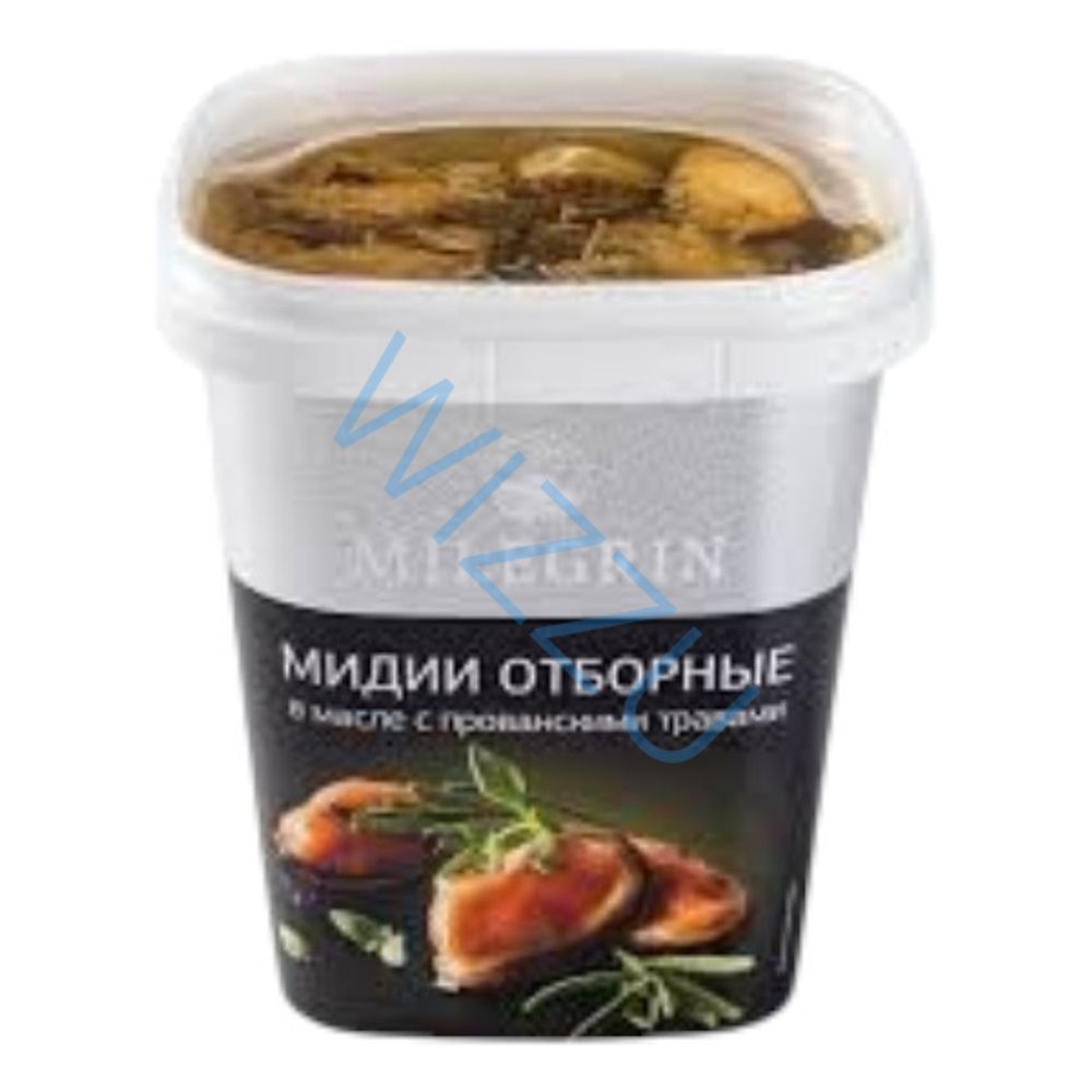 МИДИИ ОТБОРНЫЕ В МАСЛЕ С ПРОВАНСКИМИ ТРАВАМИ 1/415 ФАС (МИЛЕГРИН)