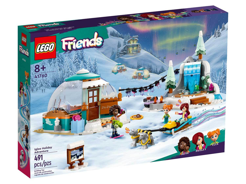 Конструктор Лего Френдс Праздничное приключение в иглу | LEGO Friends Igloo Holiday Adventure 41760 - 491 деталь (7+)