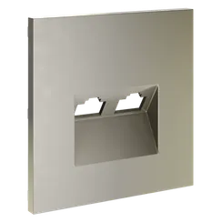 Накладка для розетки компьютерной двойной RJ45+RJ45 Voltum S70 Шелк VLS001404