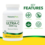 NaturesPlus, Ultra-C, длительное высвобождение, 90 таблеток