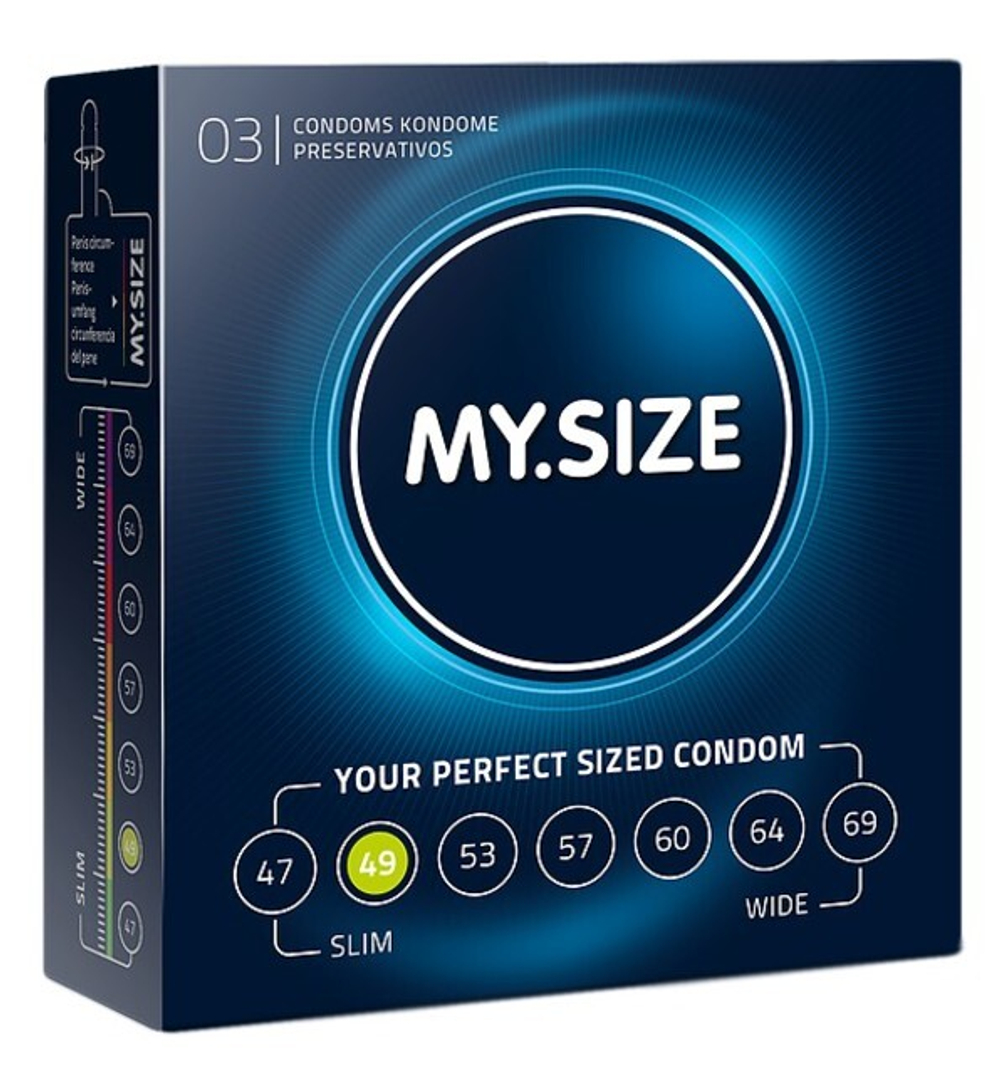 Презервативы My.Size 49 №3 (Цвет: прозрачный)