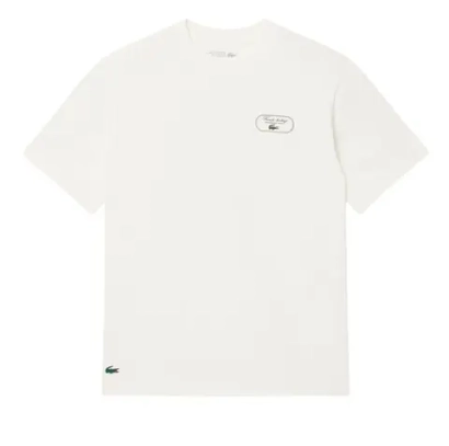 Теннисная футболка Lacoste Ultra Dry Tennis Heritage Graphic - white